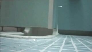 Japanese girl pooping in the public toilet and gets filmed on hidden cam