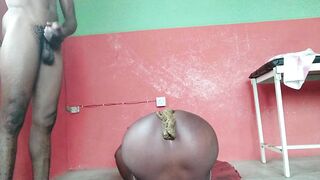 African scat couple having dirty anal sex after she had huge dump xxx porn video
