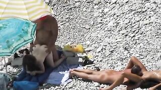 Amateur couple filmed by voyeur having sex on the beach xxx porn video clip