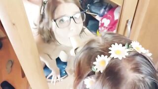 Nerdy teen drinks pee after anal sex xxx porn video