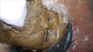 Horny amateur guy shitting in BBW's mouth and smears shit on her face xxx porn video