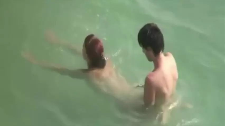 Voyeur amateur couple going into the water to fuck xxx porn video Pervert Porn Tube image