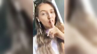 Hot shy girl rubbing her pussy on the train xxx porn video