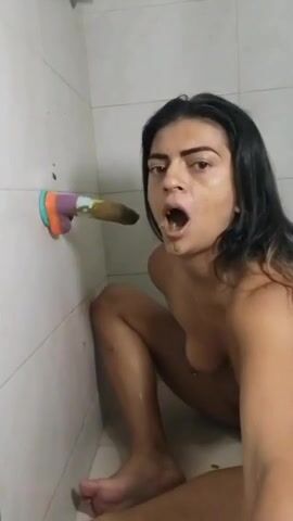 Latina scat porn whore putting shit and vomit in her hair and on the body XXX Porn Video  - PervertTube.com