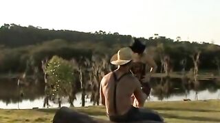 Man Fucks this hot buxom blonde bitch all over the french countryside , Superb