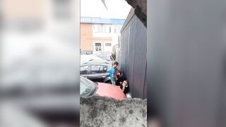 Voyeur filming with hidden cam a girl giving blowjob outdoors xxx
