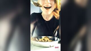 Eating poop porn girl shits in a bowl