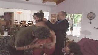 Company director brings two other male Directors back home so they can Fuck his wife.