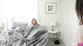 Petite Blonde Stepsister Gets Facial in Hardcore POV Fuck