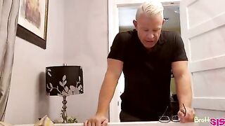Petite Blonde Step Sis Sucks and Fucks in POV Creampie
