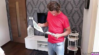Redhead Euro Babe Sucks & Fucks in POV Family Affair