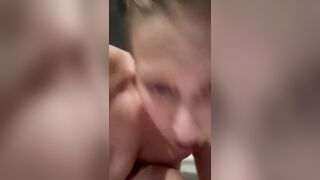 Amateur scat girl self pooping and licking public toilet seat compilation
