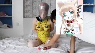Kigurumi tied and bagged