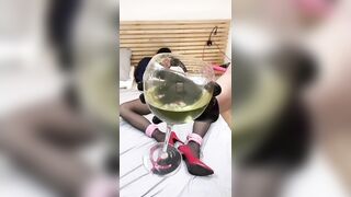 Pee drinking sissy