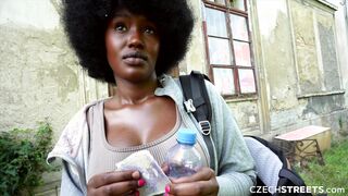 Czech Streets 152: Quickie with Cute Busty Black Girl