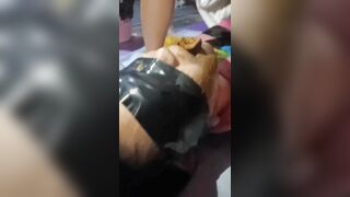 The queen taught male slaves to eat shit