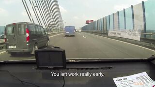 Czech Taxi E01: Beauty squirts all over the cab