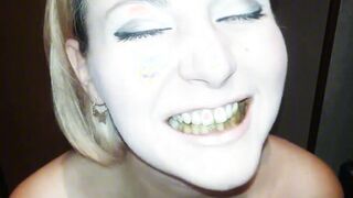 Best scat porn whore Elecebra eating husband's shit mixed with earthworms