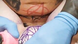 Tattoos Master POV: Inking Her Pussy While Fucking Her
