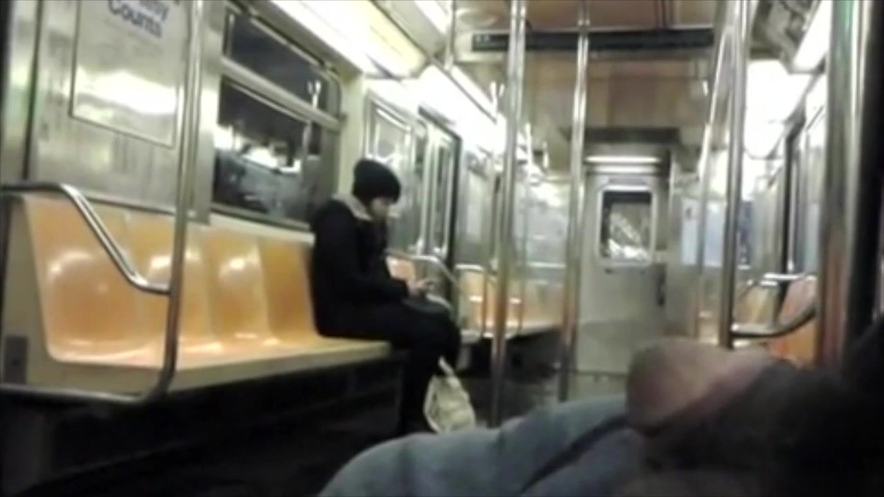 Guy wanking in front of girl in the metro xxx porn video | Pervert Tube